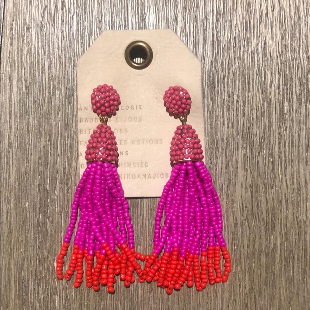 NEW Pink Tassle Earrings